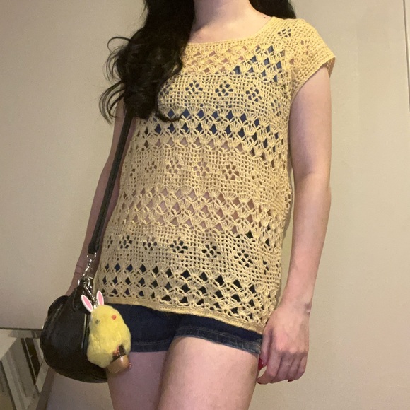 Yellow crochet top - Picture 3 of 5